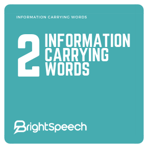 Understanding Spoken Language -Two Information Carrying Words -  Function (Activity 6)