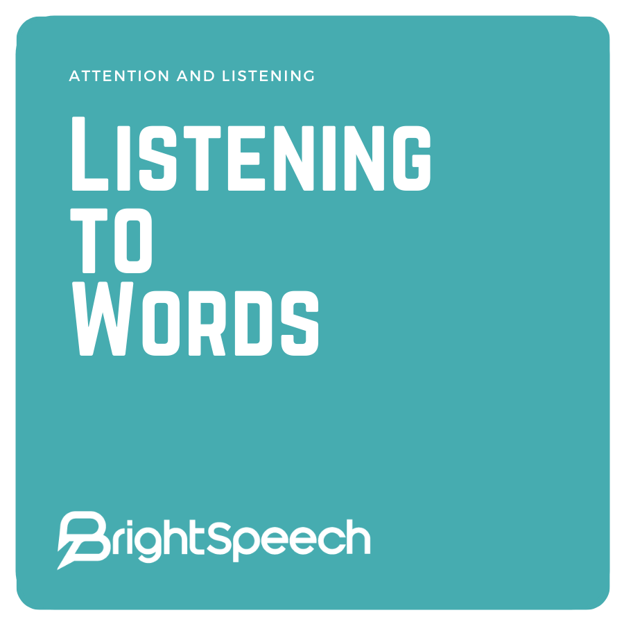 ATTENTION & LISTENING - Listening to Words - Did you hear your name? (ACTIVITY 4)