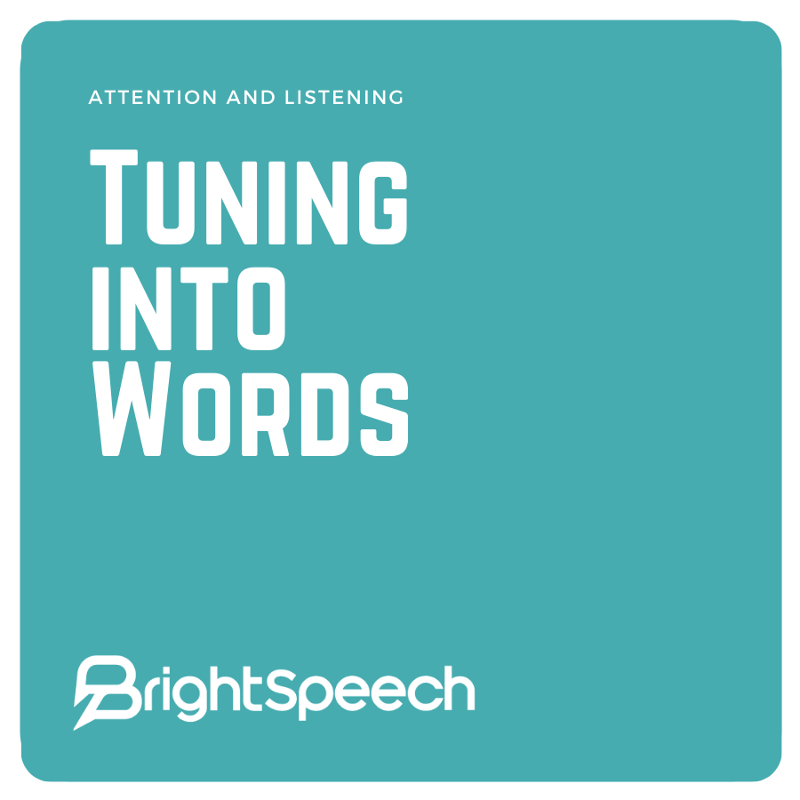 ATTENTION & LISTENING - Tuning into Words - Am I listening? (ACTIVITY 1)